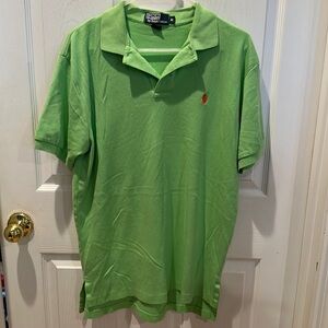 Polo Ralph Lauren Lime Green Polo shot sleeved Shirt Size medium